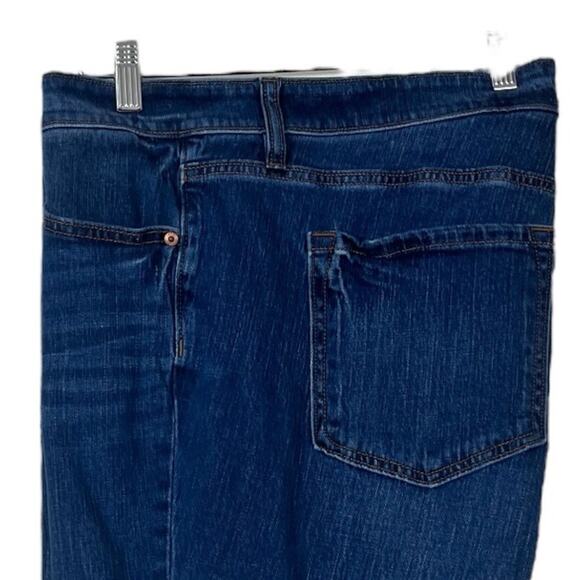 LOFT Plus Shorts Cut Offs Button Fly Raw Hem Mid Rise Dark Wash Women’s Size 22 - Picture 5 of 8